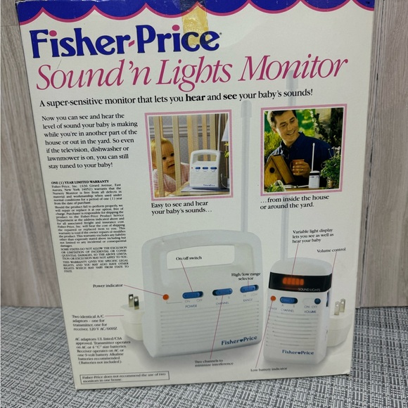 Vintage Fisher-Price Sound 'N Lights Baby Monitor 1993 WORKS GREAT! - Picture 10 of 11
